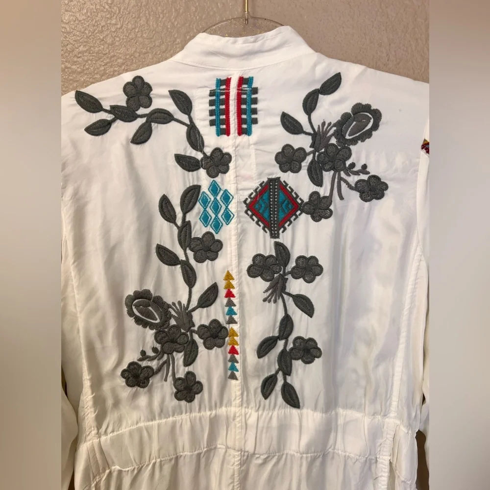 Johnny Was Milton Floral Zip Up Embroidered Lightweight Jacket Size XS - Picture 3 of 15
